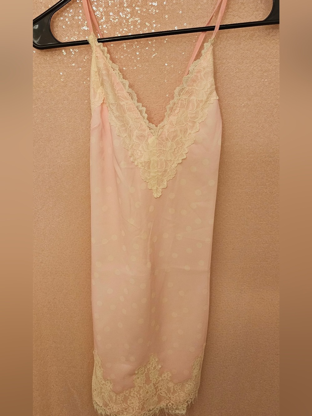 NWOT Lace-Trim Pink Midi Slip Dress - Picture 6 of 7